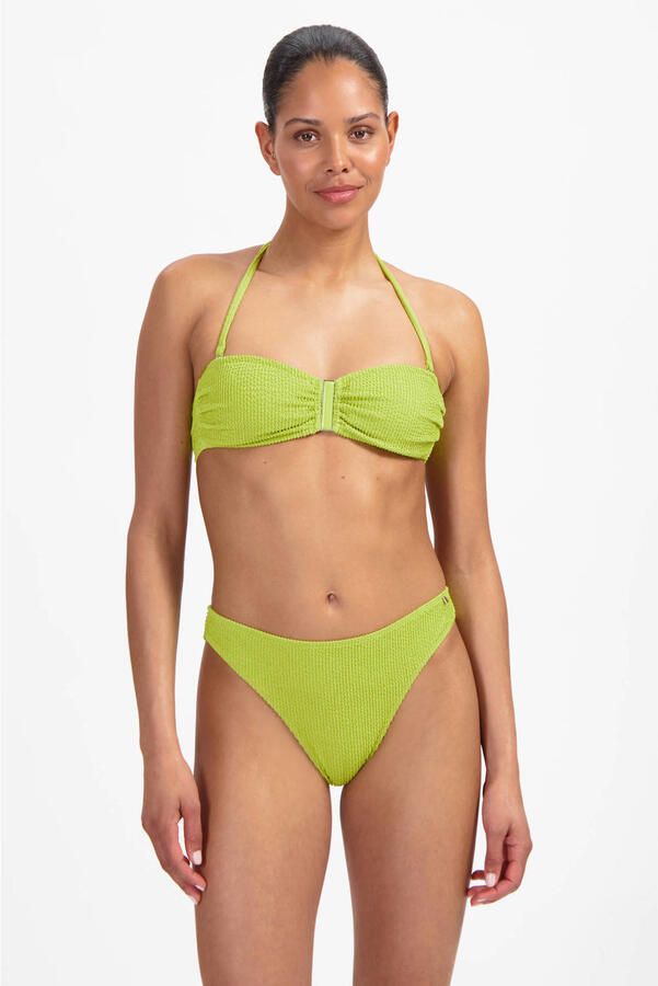 Beachlife brazilian bikinibroekje met textuur lichtgroen