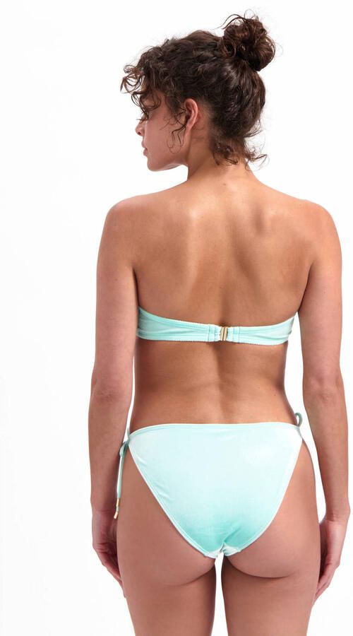 Beachlife fluwelen strik bikinibroekje lichtblauw - Foto 2