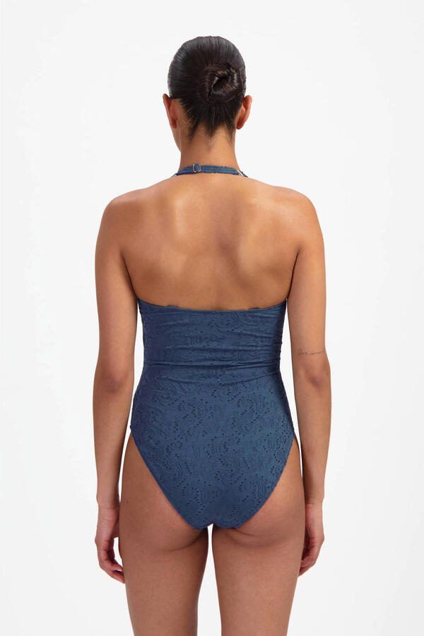 Beachlife halter badpak broderie anglaise donkerblauw - Foto 2