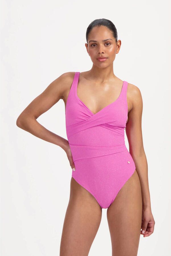 Beachlife Pink Shimmer Padded Swimsuit Dames
