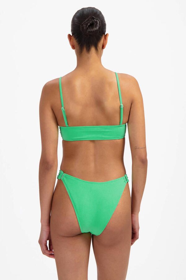 Beachlife high leg bikinibroekje groen - Foto 3