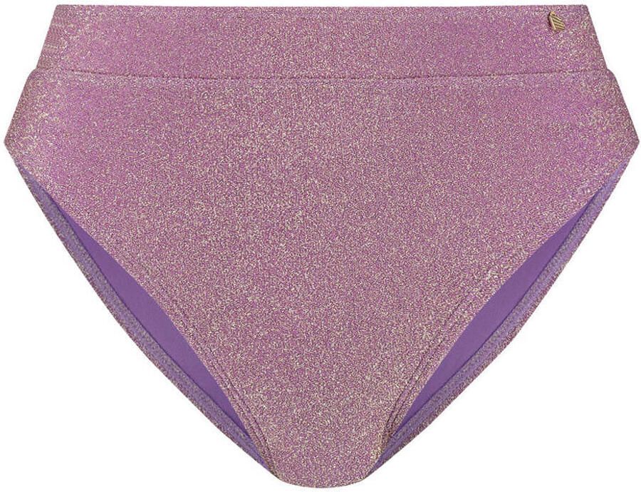 Beachlife high waist bikinibroekje met lurex oudroze - Foto 2
