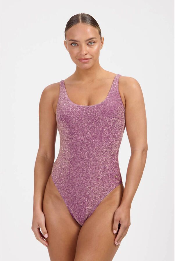 Beachlife Limited badpak met lurex mauve