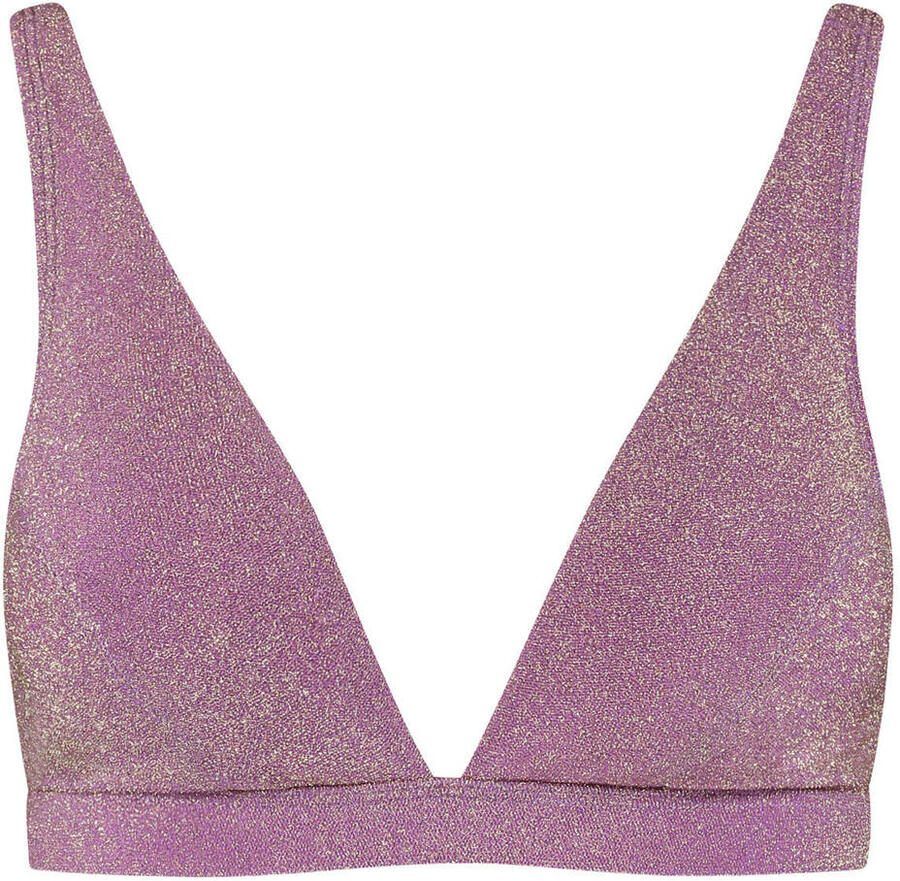 Beachlife Limited voorgevormde bikinitop met lurex mauve