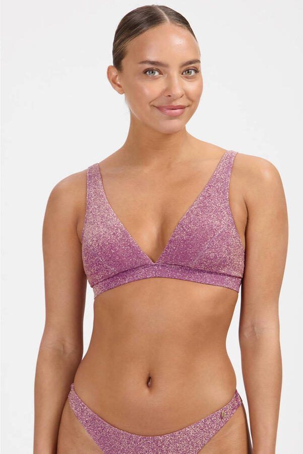 Beachlife Limited voorgevormde bikinitop met lurex mauve - Foto 3