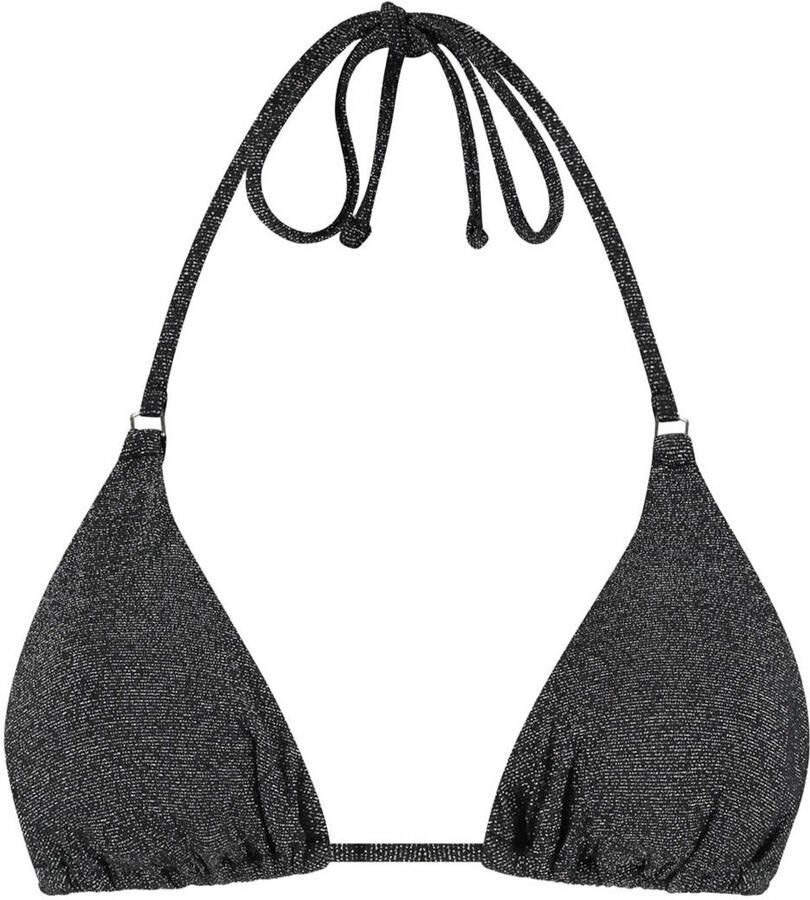 Beachlife Limited voorgevormde triangel bikinitop met lurex zwart
