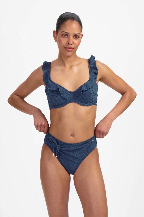 Beachlife bikinibroekje broderie anglaise donkerblauw - Foto 2