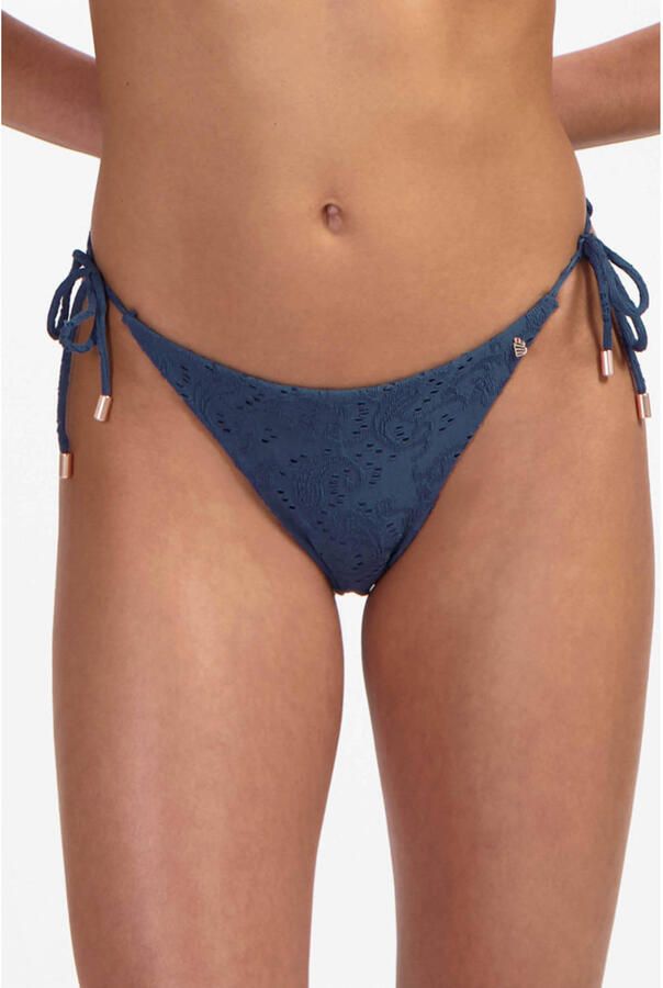 Beachlife strik bikinibroekje broderie anglaise donkerblauw