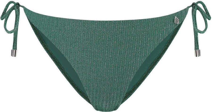 Beachlife strik bikinibroekje met lurex en textuur groen - Foto 3