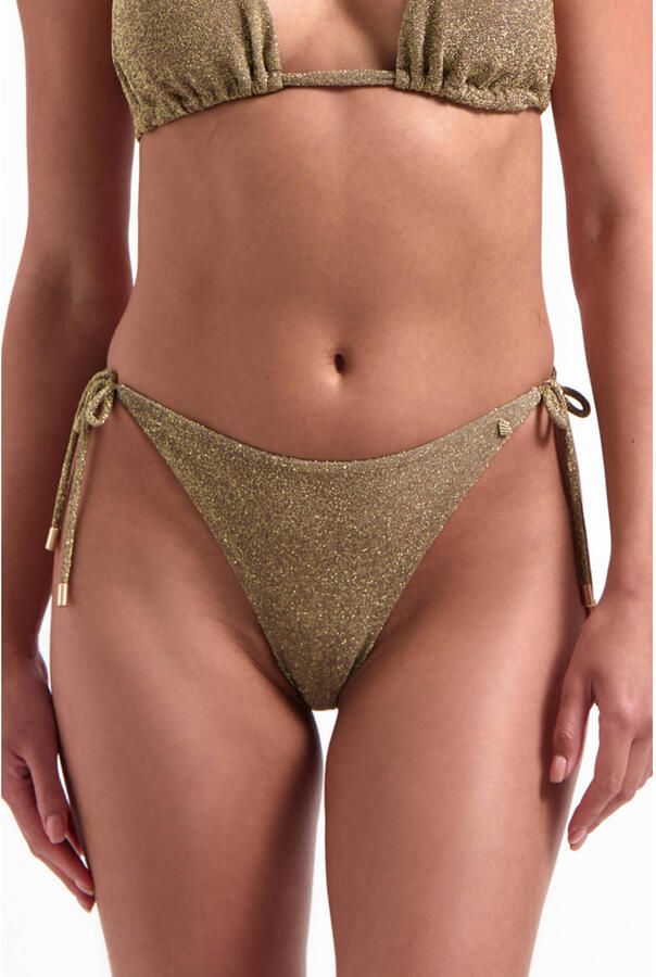 Beachlife strik bikinibroekje met lurex goud - Foto 2