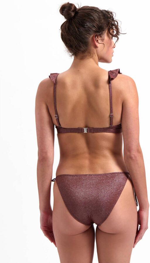 Beachlife strik bikinibroekje met lurex bruin - Foto 2