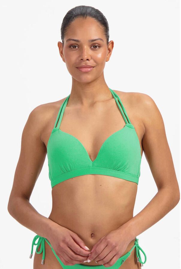 Beachlife voorgevormde halter bikinitop groen