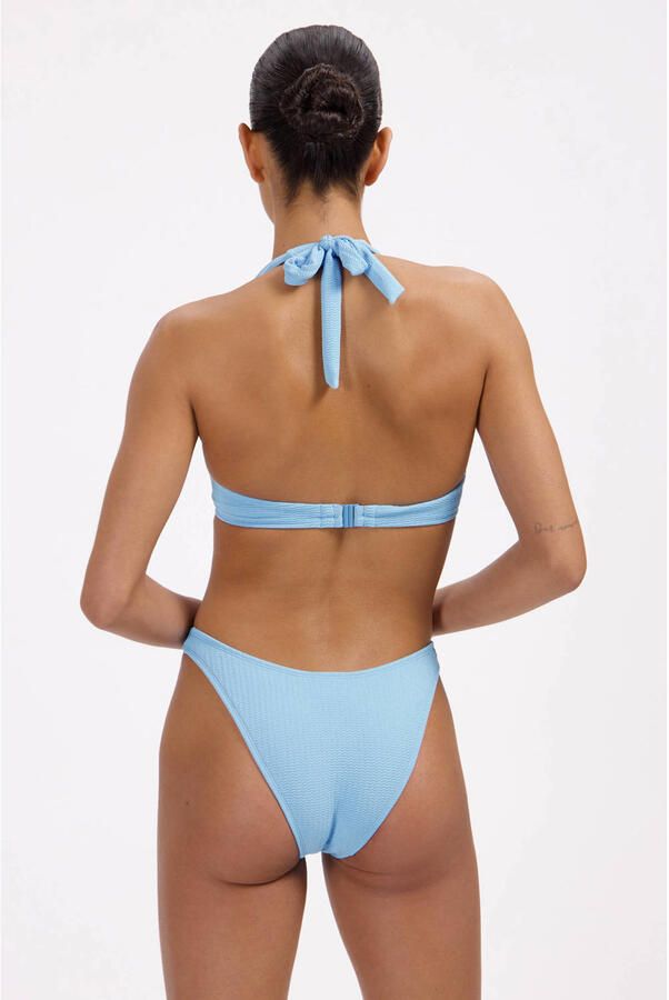 Beachlife high leg bikinibroekje lichtblauw - Foto 3
