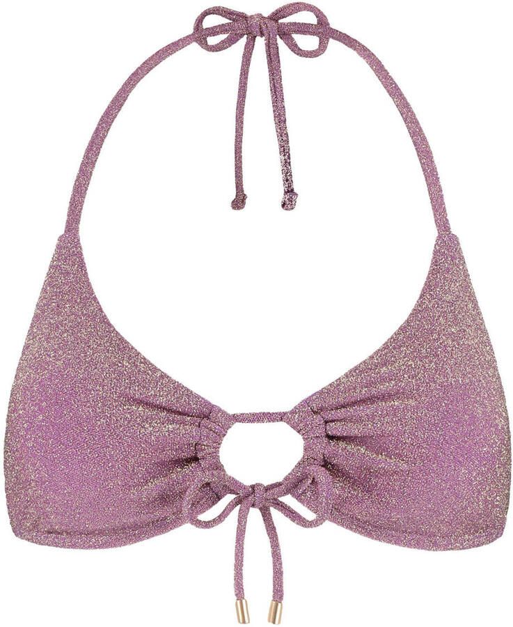 Beachlife voorgevormde halter bikinitop met lurex oudroze - Foto 2
