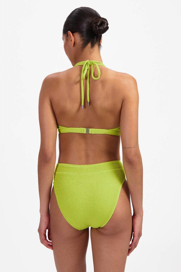 Beachlife voorgevormde halter bikinitop met textuur lichtgroen - Foto 3