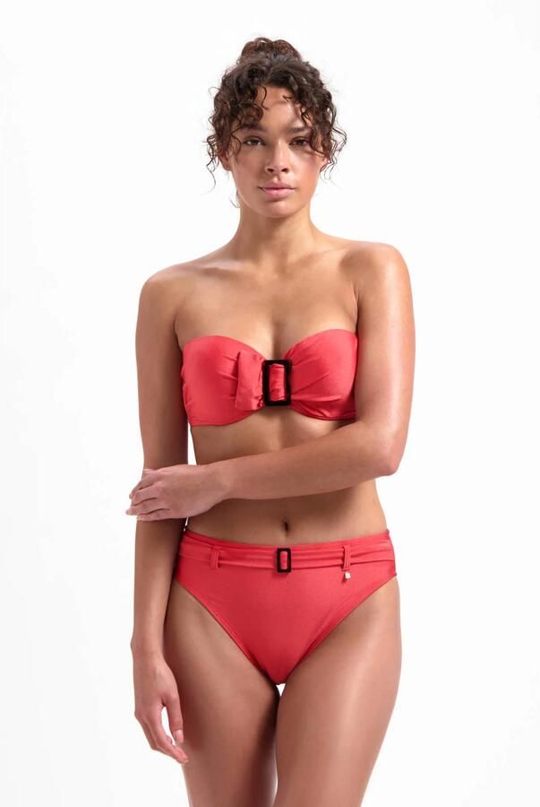 Beachlife voorgevormde strapless bandeau bikinitop rood - Foto 2
