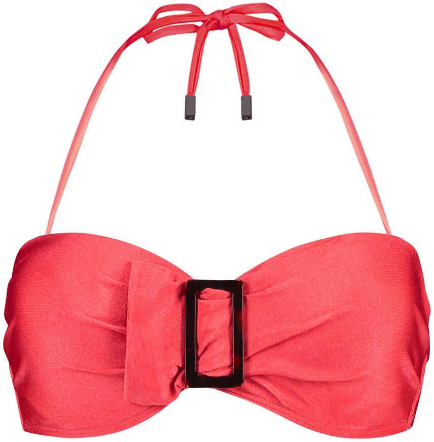 Beachlife voorgevormde strapless bandeau bikinitop rood - Foto 2