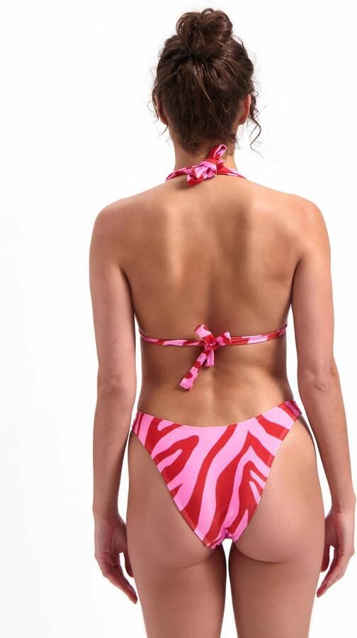 Beachlife voorgevormde triangel bikinitop roze rood - Foto 2
