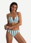 Beachlife voorgevormde gestreepte voorgevormde halter bikinitop blauw wit - Thumbnail 1
