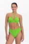 Beachlife high waist bikinibroekje met ribstructuur groen - Thumbnail 1