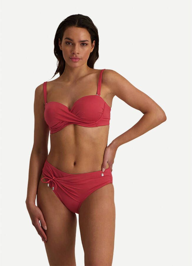 Beachlife voorgevormde strapless bandeau bikinitop rood