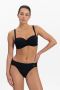Beachlife voorgevormde strapless bandeau bikinitop met textuur zwart - Thumbnail 1