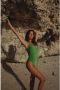 Beachlife x Monica Geuze badpak met lurex groen - Thumbnail 1