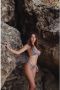 Beachlife x Monica Geuze high leg bikinibroekje wit zwart - Thumbnail 1