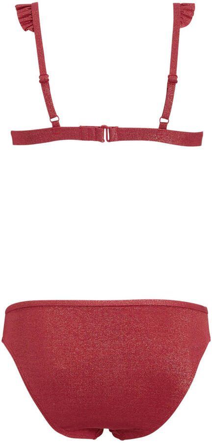 BEACHWAVE bikini met ruches en lurex roze - Foto 4