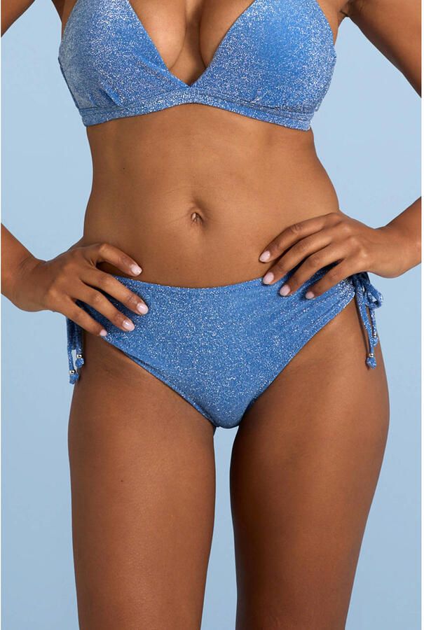 BEACHWAVE bikinibroekje met lurex blauw - Foto 2