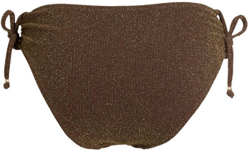 BEACHWAVE bikinibroekje met lurex bruin