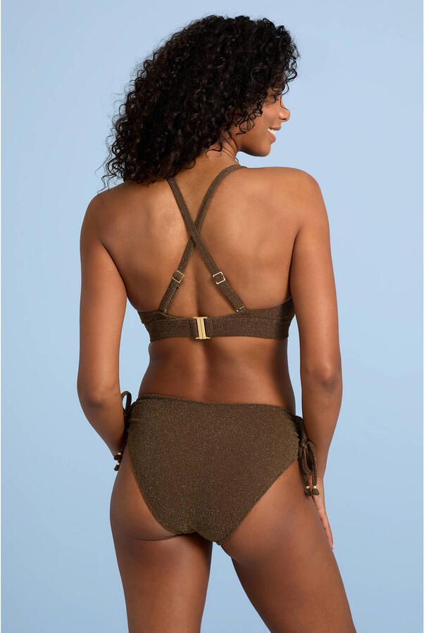 BEACHWAVE bikinibroekje met lurex bruin - Foto 2