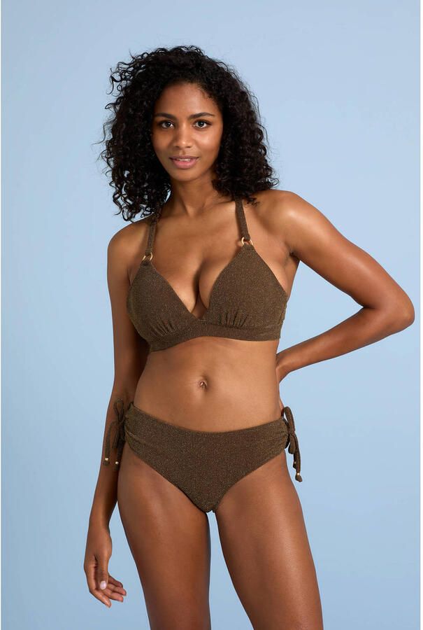 BEACHWAVE bikinibroekje met lurex bruin - Foto 4