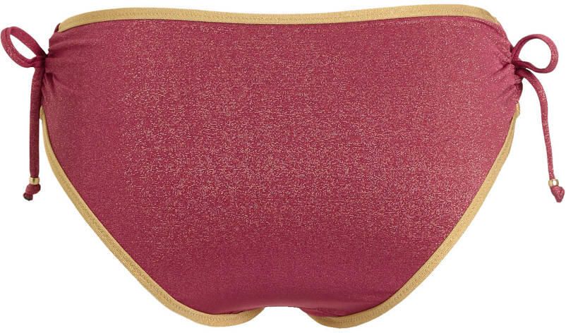 BEACHWAVE bikinibroekje met lurex donkerroze