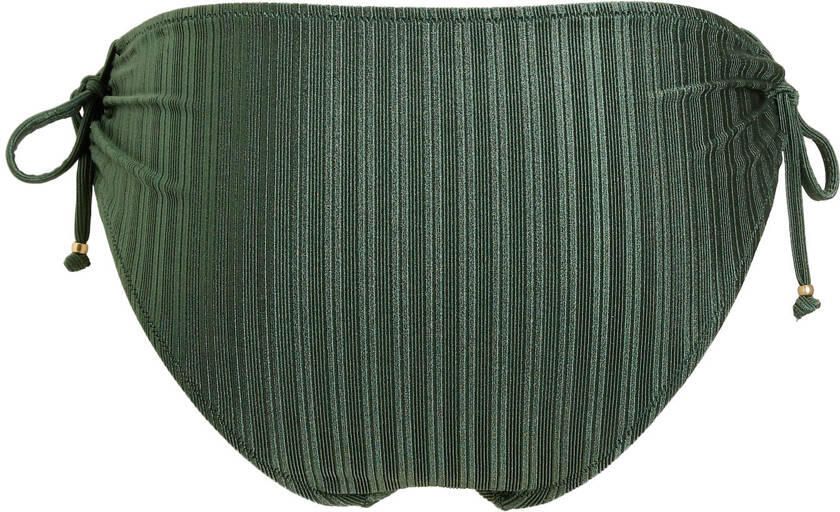 BEACHWAVE bikinibroekje met ribstructuur groen