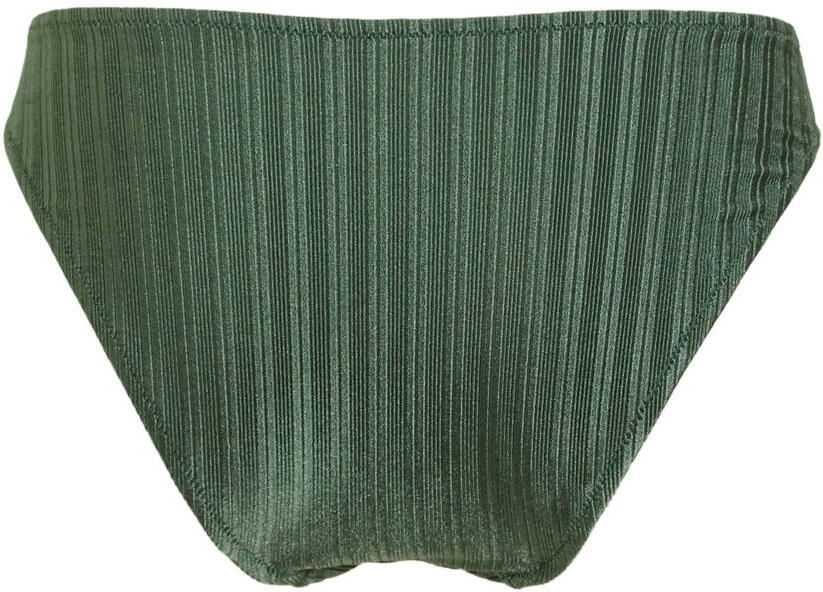 BEACHWAVE bikinibroekje met ribstructuur groen