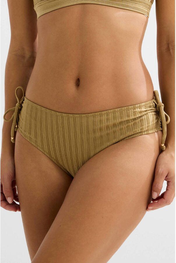 BEACHWAVE bikinibroekje met textuur goud