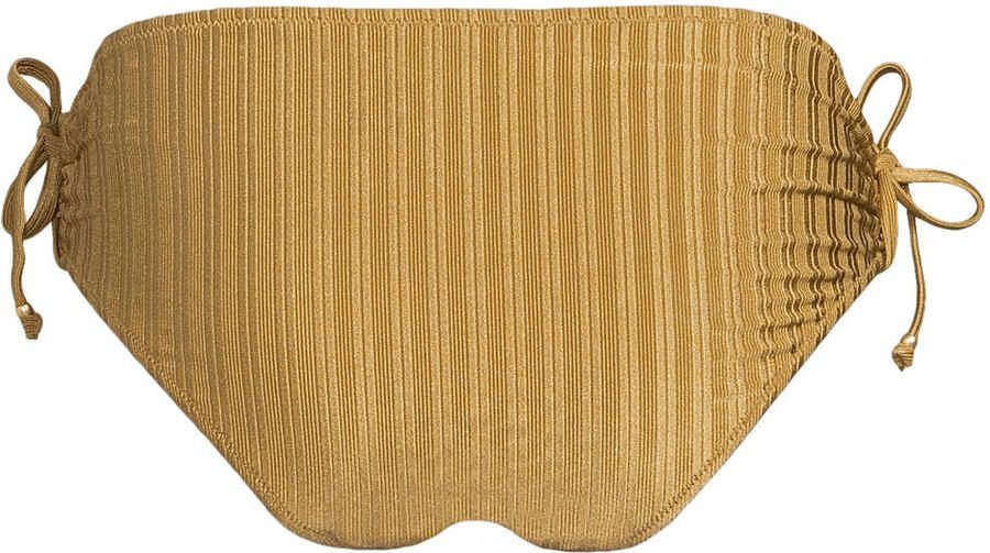 BEACHWAVE bikinibroekje met textuur goud - Foto 2