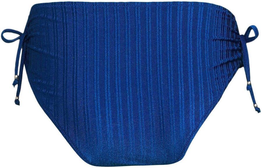 BEACHWAVE bikinibroekje met textuur kobaltblauw - Foto 4