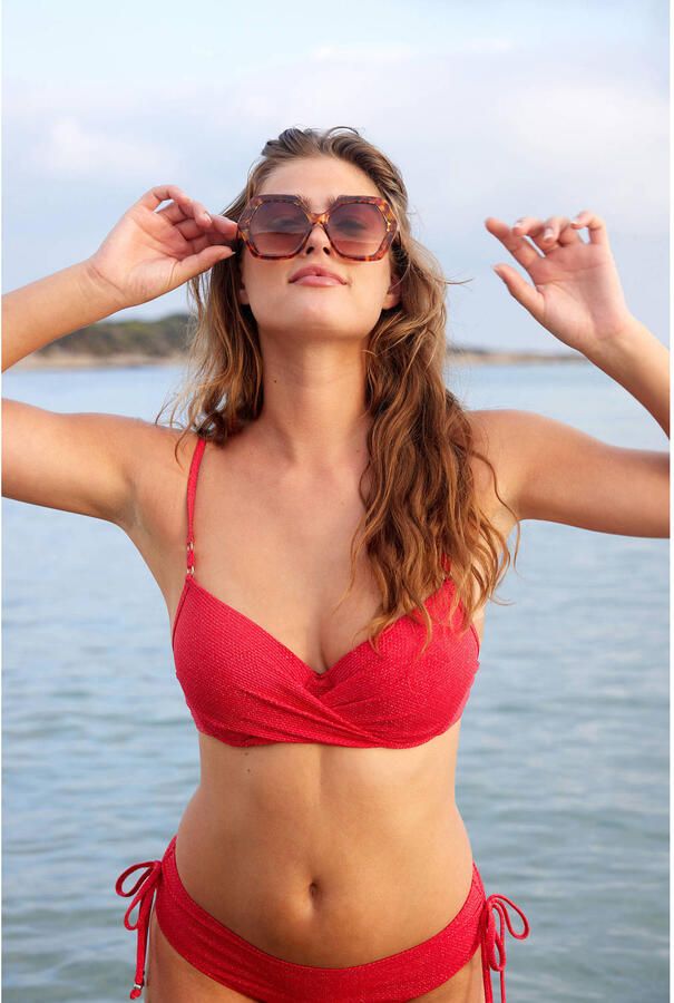 BEACHWAVE bikinislip rood - Foto 3