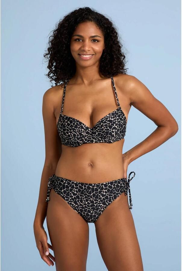 BEACHWAVE bikinislip zwart beige - Foto 4