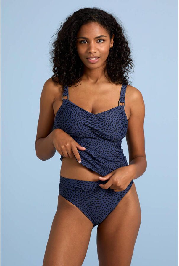 BEACHWAVE bikinislip zwart blauw - Foto 3