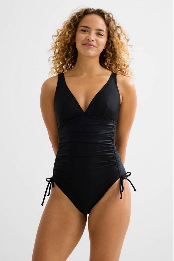 BEACHWAVE corrigerend badpak met beugel zwart