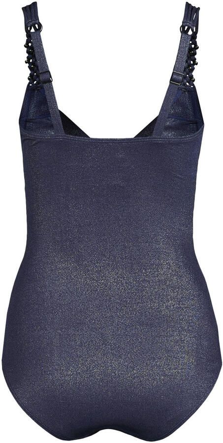 BEACHWAVE corrigerend badpak met lurex donkerblauw - Foto 3
