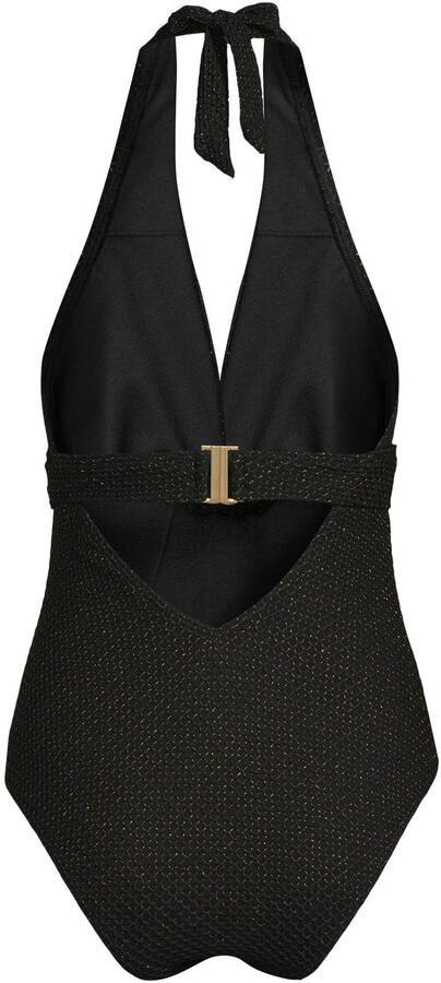 BEACHWAVE corrigerend badpak met lurex en textuur zwart - Foto 3