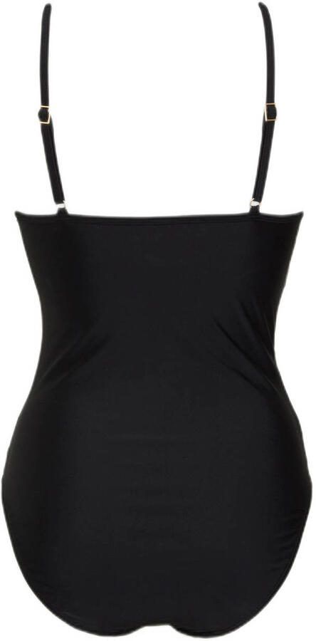 BEACHWAVE corrigerend badpak met mesh details zwart