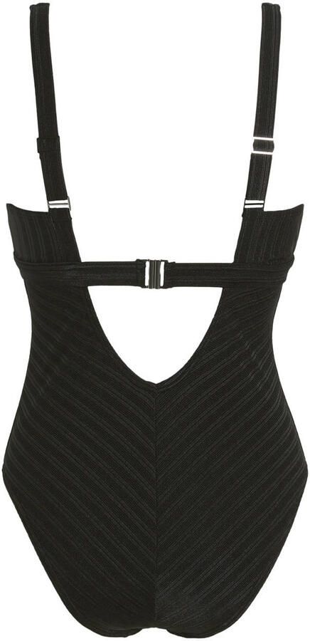 BEACHWAVE corrigerend badpak met textuur zwart
