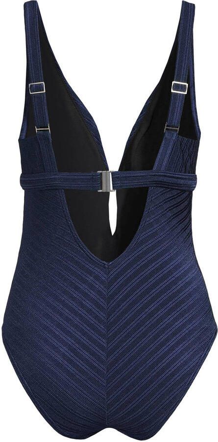 BEACHWAVE corrigerend badpak met textuur donkerblauw - Foto 3