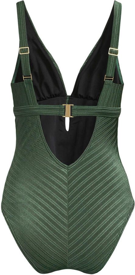 BEACHWAVE corrigerend badpak met textuur groen - Foto 3