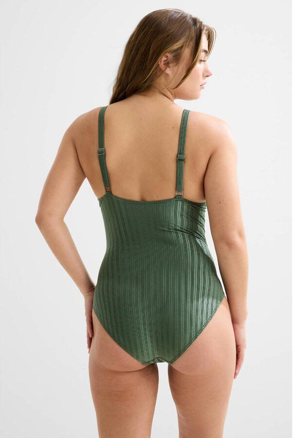 BEACHWAVE corrigerend badpak met textuur groen - Foto 2